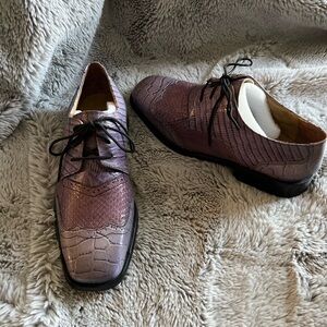 Brand New Stacy Adams Purple Oxford Dress Shoes